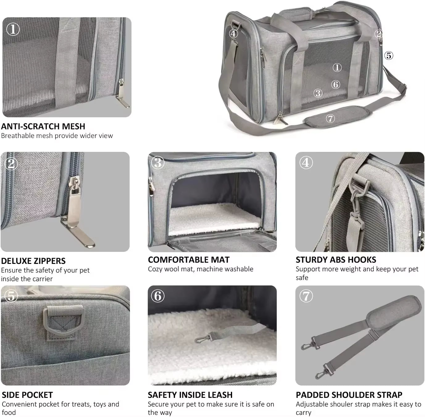 Portable Mesh Shoulder Bag for Pets Cat Carrier Bags Outgoing Travel Pets Handbag Transport Bag Breathable