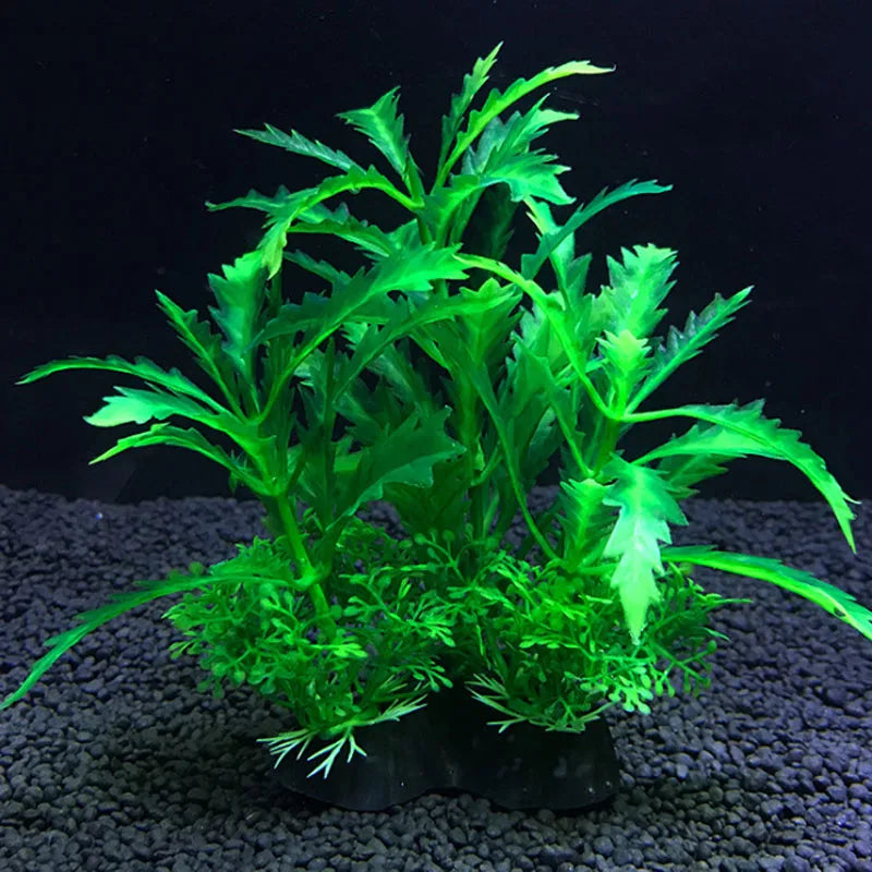 Artificial Aquarium Decor Plants Water Plastic Ornament Aquatic Plant Fish Tank Grass Decoration Accessories 14Cm 12 Kinds