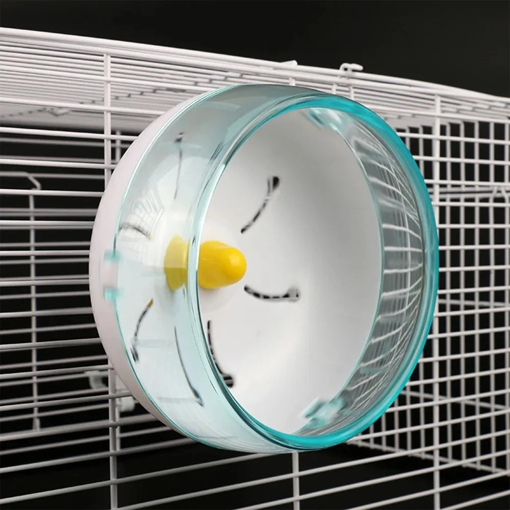 Hamster Running Disc Toy Sport Running Silent Transparent Small Pet Rotatory Jogging Wheel Wheel Toys Pet Hamster Cage Supplies