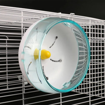 Hamster Running Disc Toy Sport Running Silent Transparent Small Pet Rotatory Jogging Wheel Wheel Toys Pet Hamster Cage Supplies