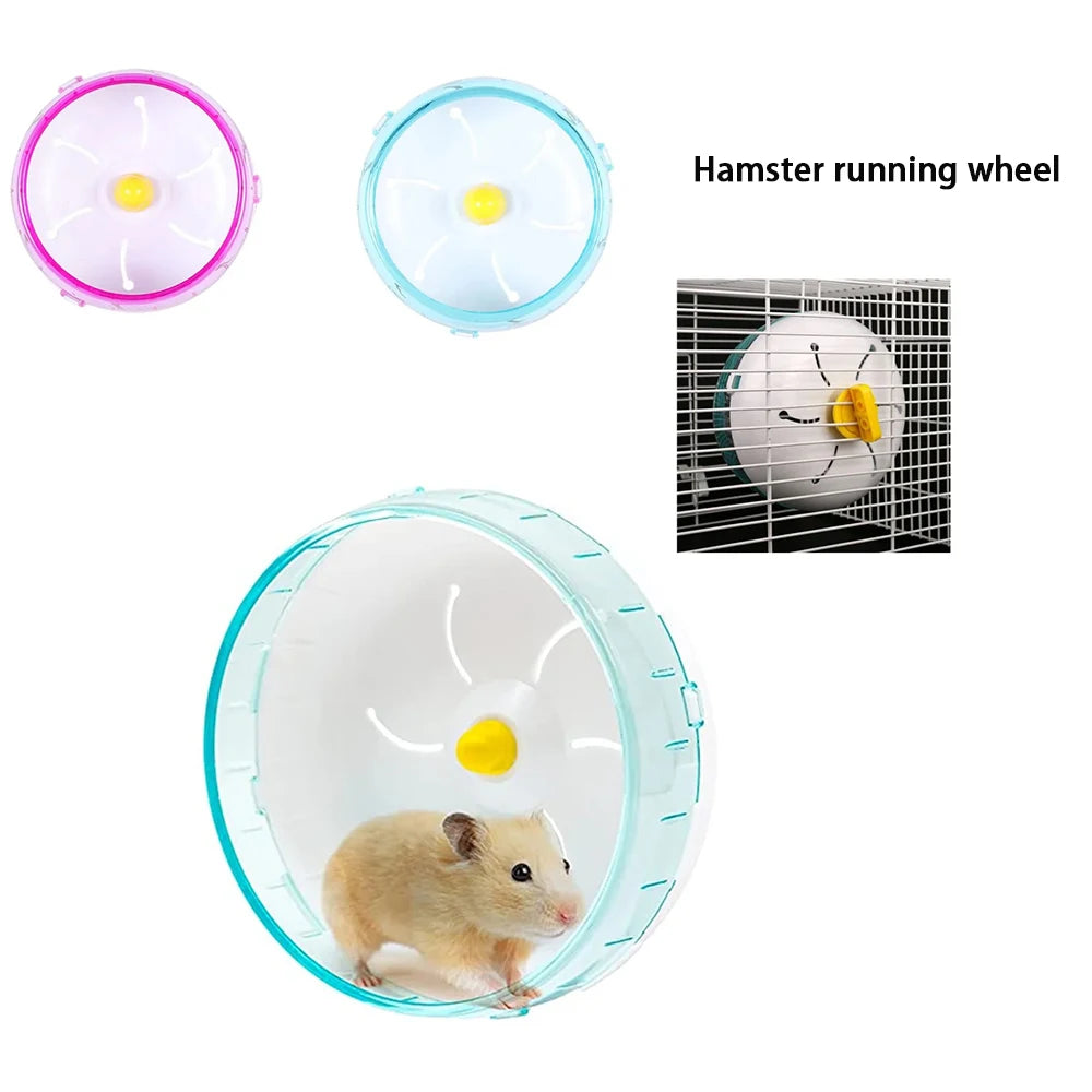 Hamster Running Disc Toy Sport Running Silent Transparent Small Pet Rotatory Jogging Wheel Wheel Toys Pet Hamster Cage Supplies