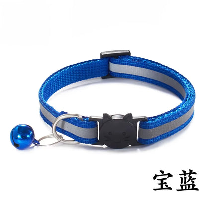 Breakaway Cat Collar with Bell Adjustable Safety Buckle Collar for Boys & Girls Kittens Pet Puppy Dog Small Cat Nylon Neck Strap