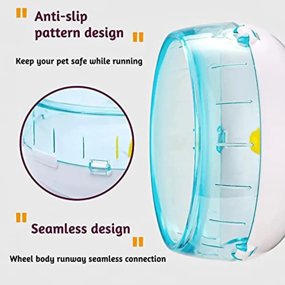 Hamster Running Disc Toy Sport Running Silent Transparent Small Pet Rotatory Jogging Wheel Wheel Toys Pet Hamster Cage Supplies