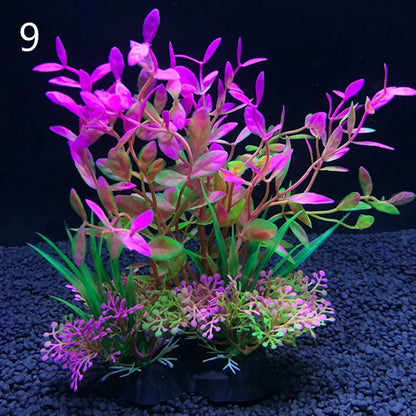 Artificial Aquarium Decor Plants Water Plastic Ornament Aquatic Plant Fish Tank Grass Decoration Accessories 14Cm 12 Kinds