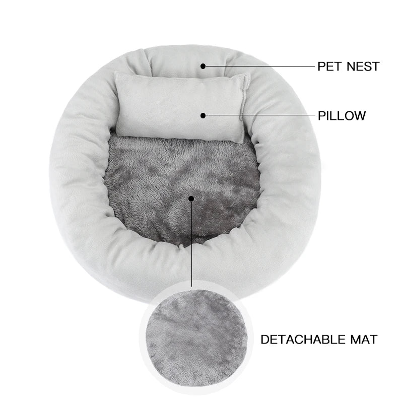 Pet Beds Small Dogs Puppy Bed Sofa Dog Accessorys Accessories Plush Medium Basket Warm Washable Fluffy Kennel Pets Products