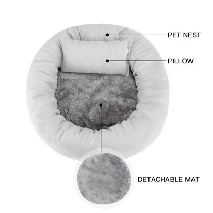 Pet Beds Small Dogs Puppy Bed Sofa Dog Accessorys Accessories Plush Medium Basket Warm Washable Fluffy Kennel Pets Products