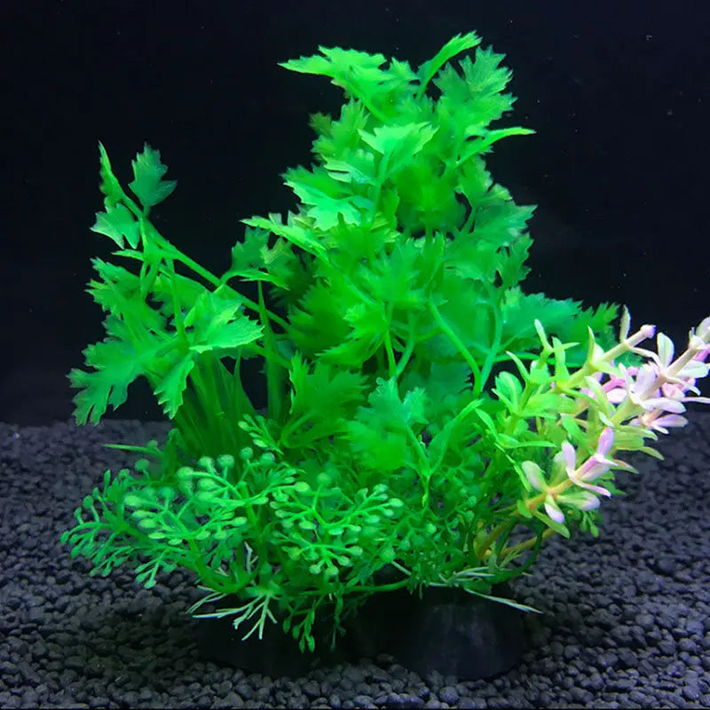 Artificial Aquarium Decor Plants Water Plastic Ornament Aquatic Plant Fish Tank Grass Decoration Accessories 14Cm 12 Kinds