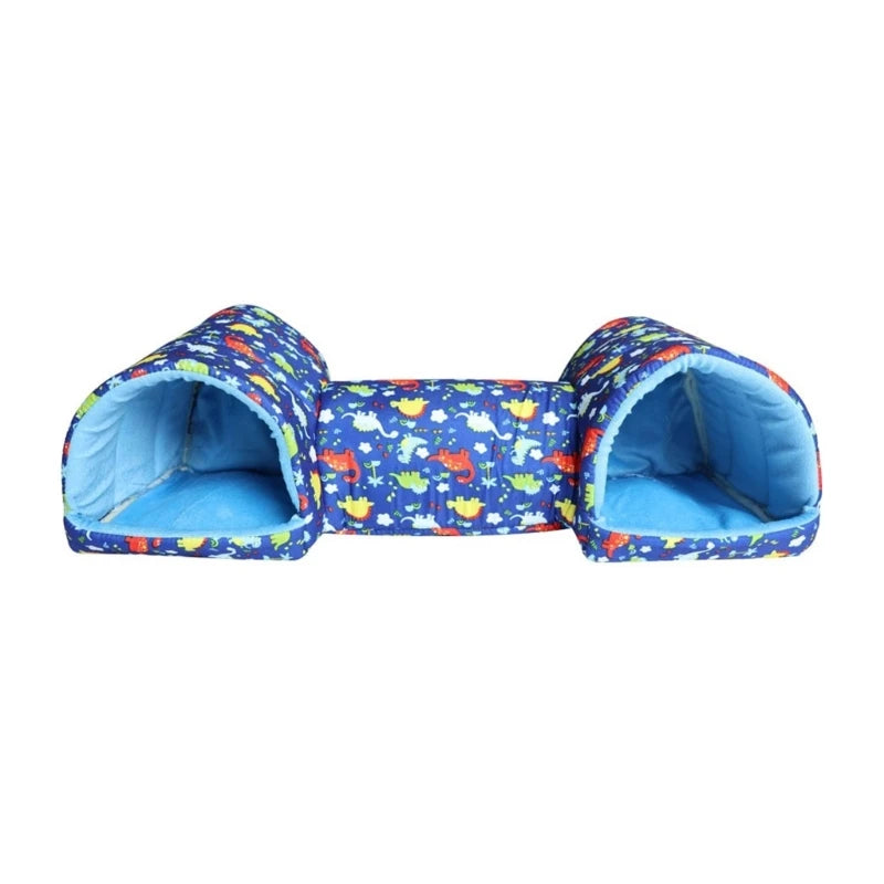 Hamster Tunnel Bed Tunnel Rabbits Toy Soft Cave House for Hamster for Guinea Pigs, Gerbils Molar Toy Bed