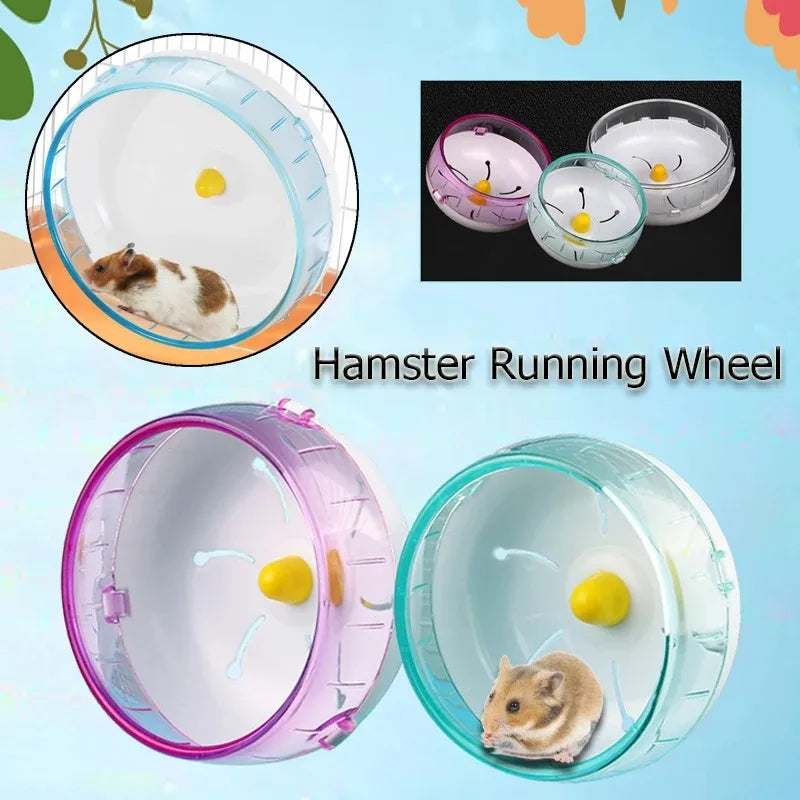 Hamster Running Disc Toy Sport Running Silent Transparent Small Pet Rotatory Jogging Wheel Wheel Toys Pet Hamster Cage Supplies