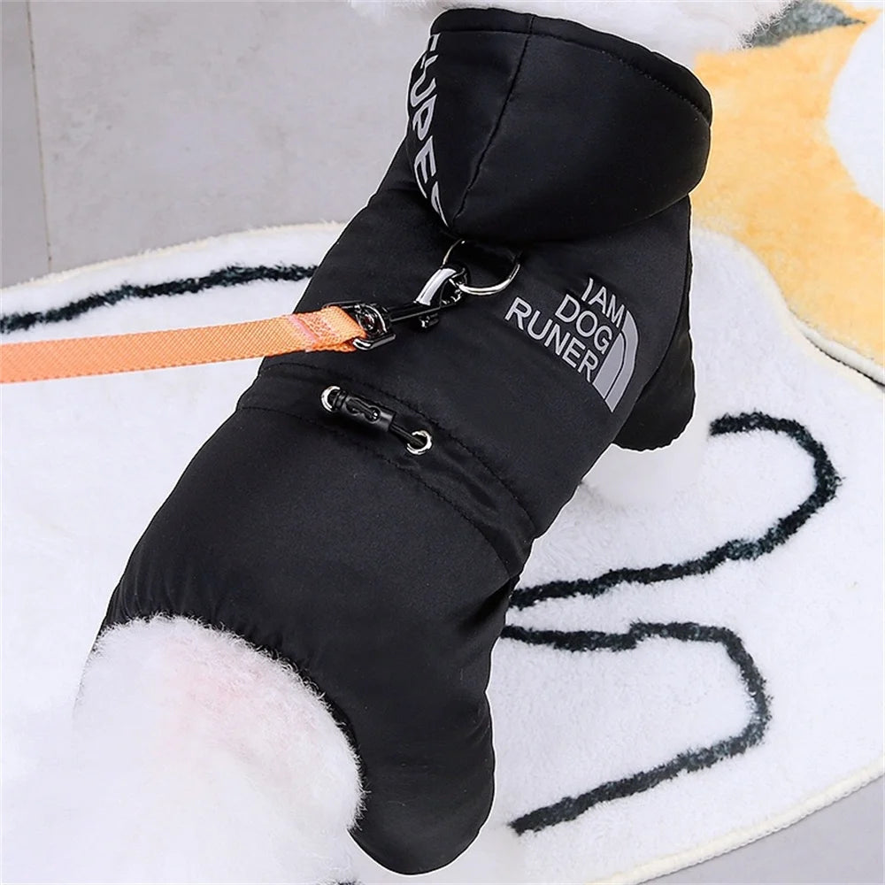Sports Warm Winter Pet Dog Coat Clothes for Small Dogs Pets Thicken Waterproof Hoodies Dog Clothing Jumpsuit Chihuahua Costume