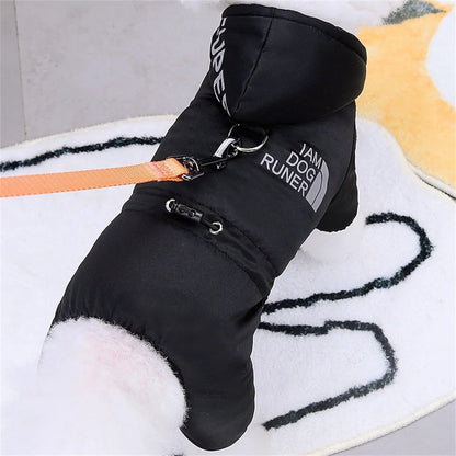 Sports Warm Winter Pet Dog Coat Clothes for Small Dogs Pets Thicken Waterproof Hoodies Dog Clothing Jumpsuit Chihuahua Costume