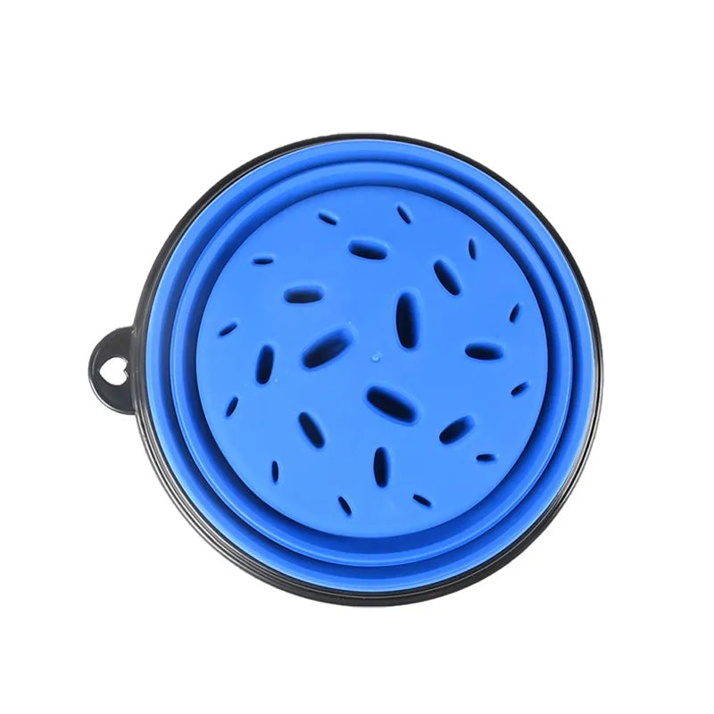 1L Travel Small Big Dog Slow Food Bowl for Dogs Flodable with Buckle Pet Feeder Puppy Dog Cat Bowls Pets Products Gamelle Chien